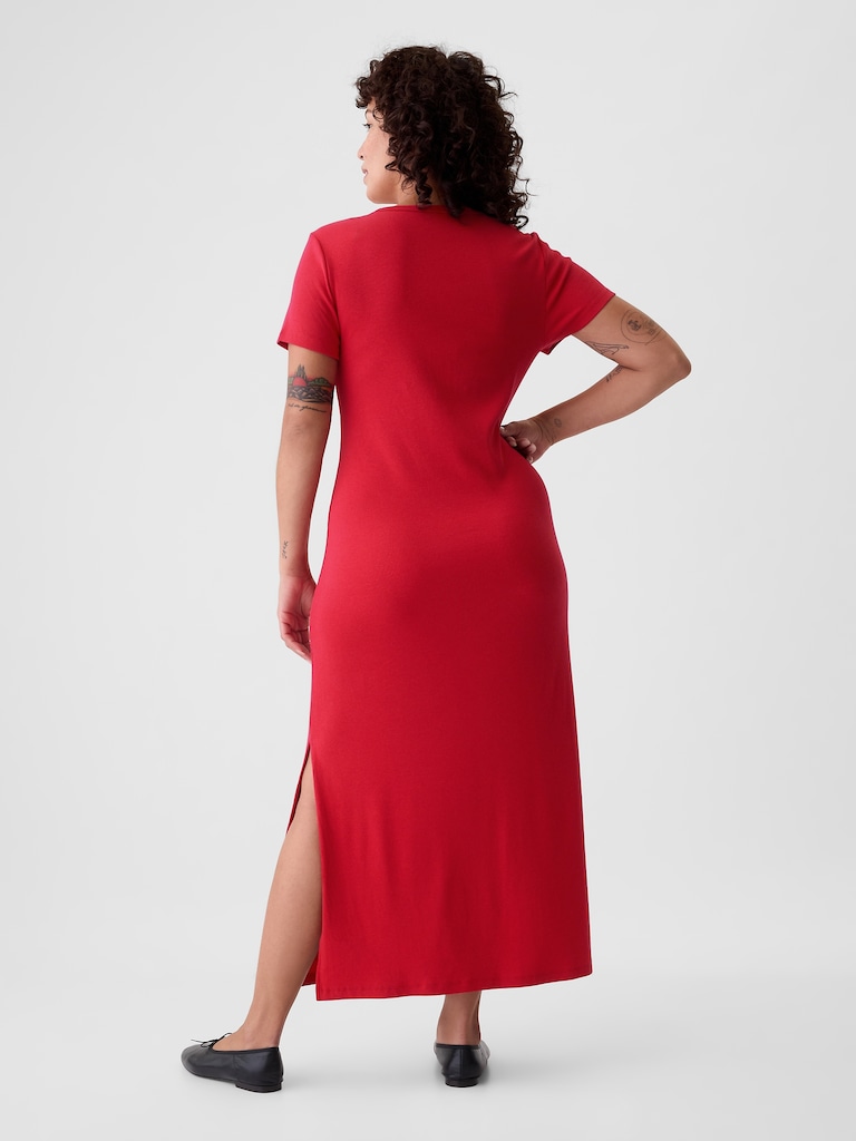 Modern Rib Maxi T-Shirt Dress