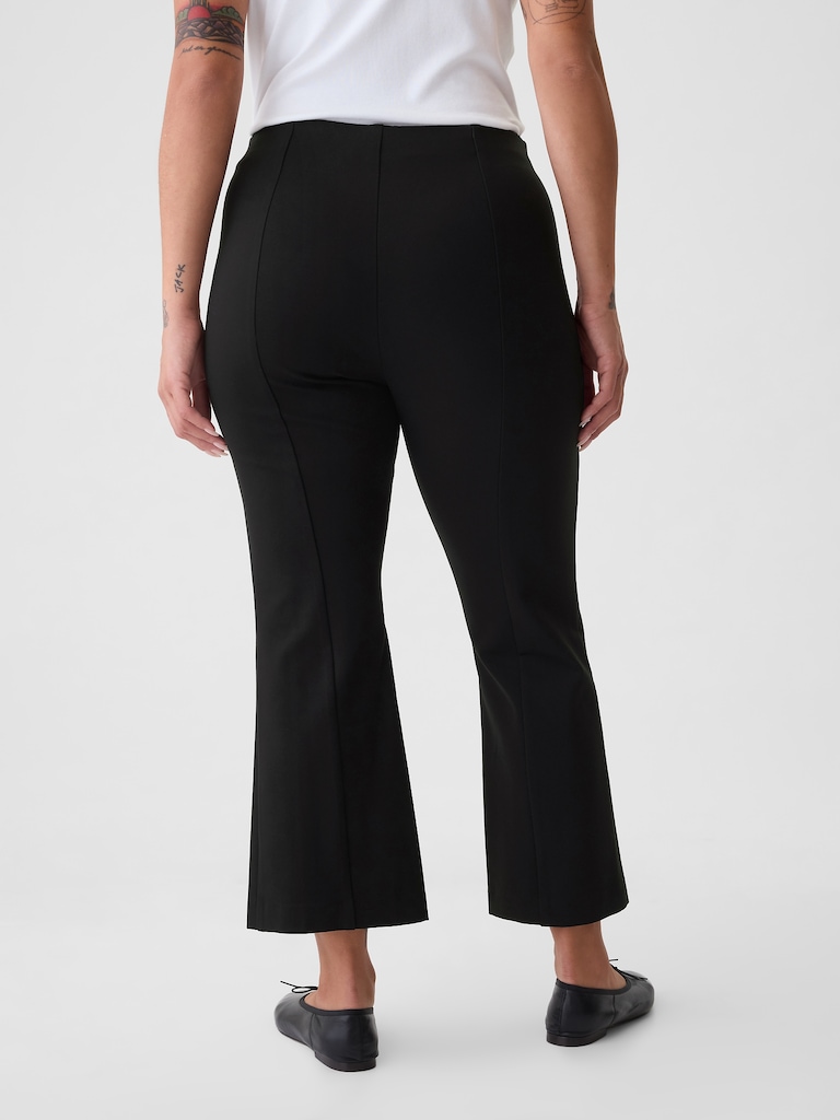 High Rise Double Knit Crop Kick Pants