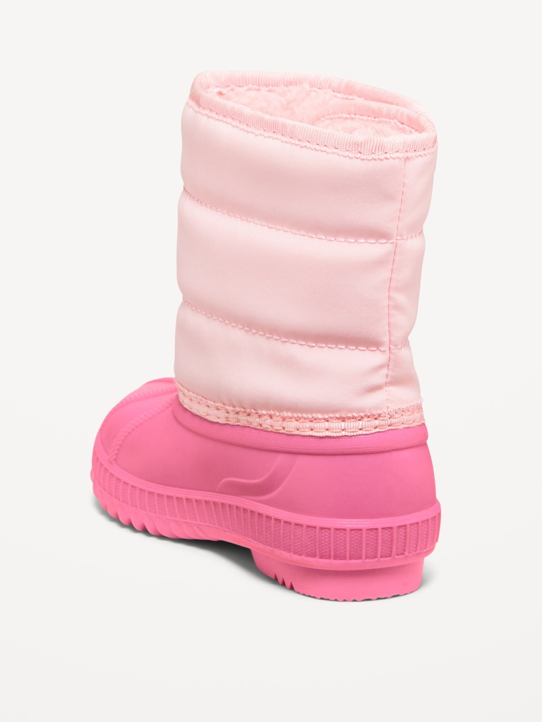 Color-Block Duck Boots for Toddler Girls