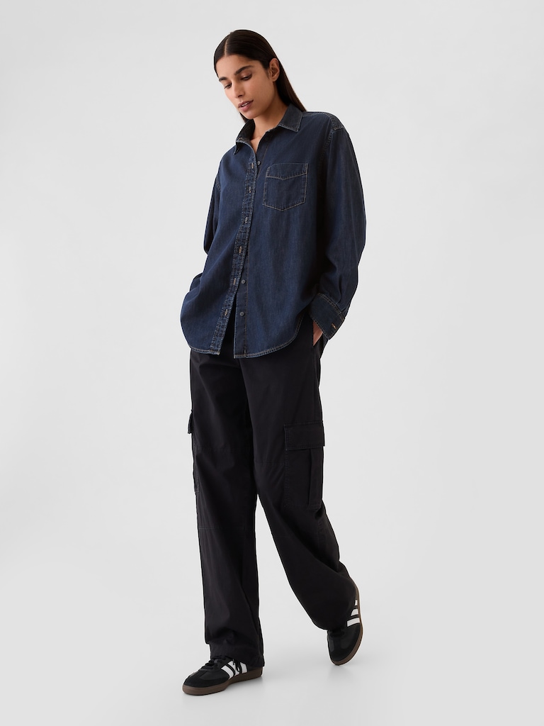 Chambray Denim Big Shirt