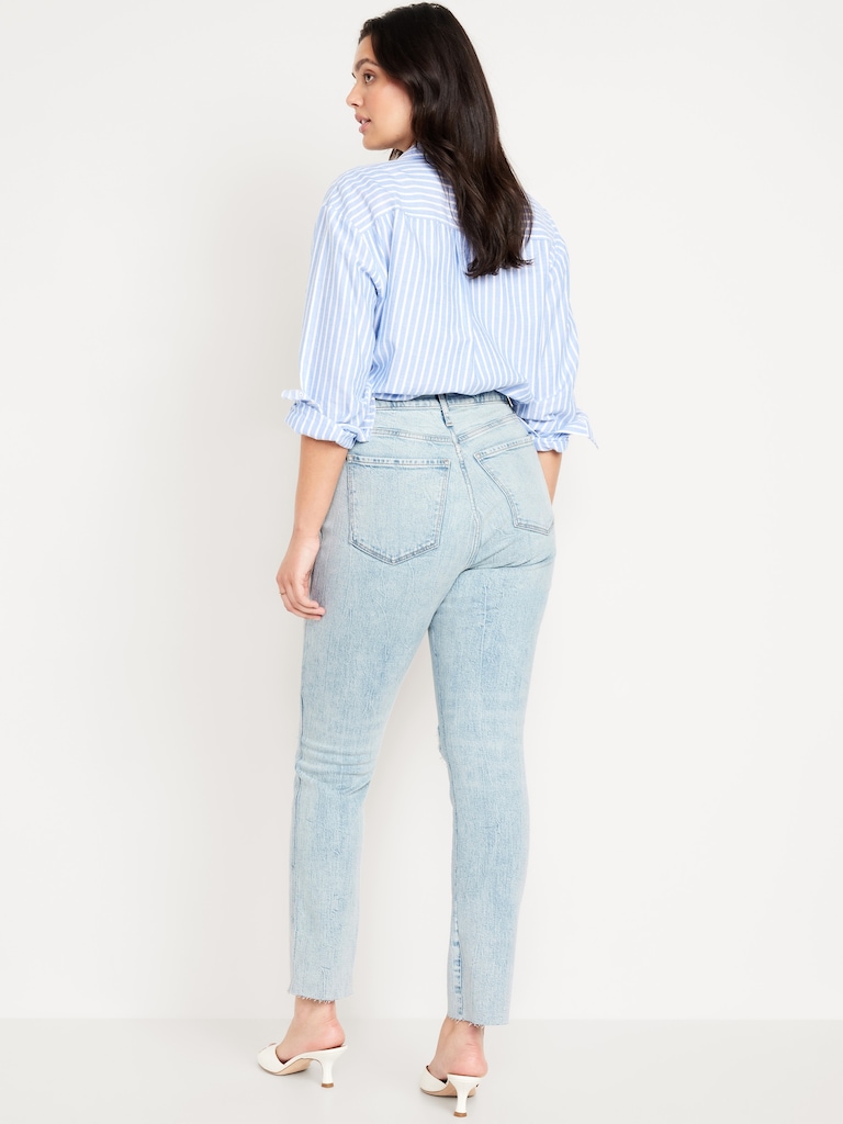High-Waisted Vintage Slim Jeans
