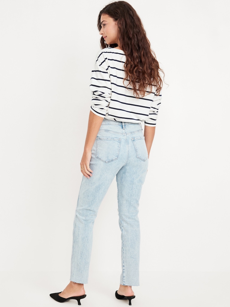 High-Waisted Vintage Slim Jeans