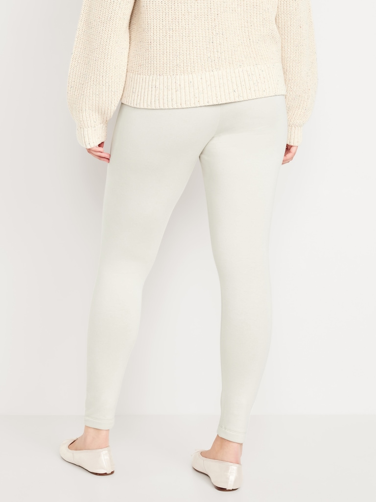 High-Waisted Fleece-Lined Fashion Layering Leggingss