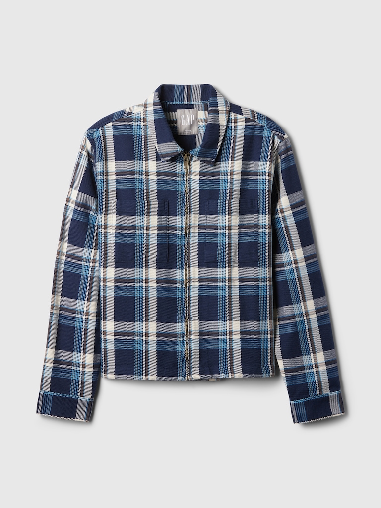 Heavyweight Flannel Full-Zip Shirt Jacket