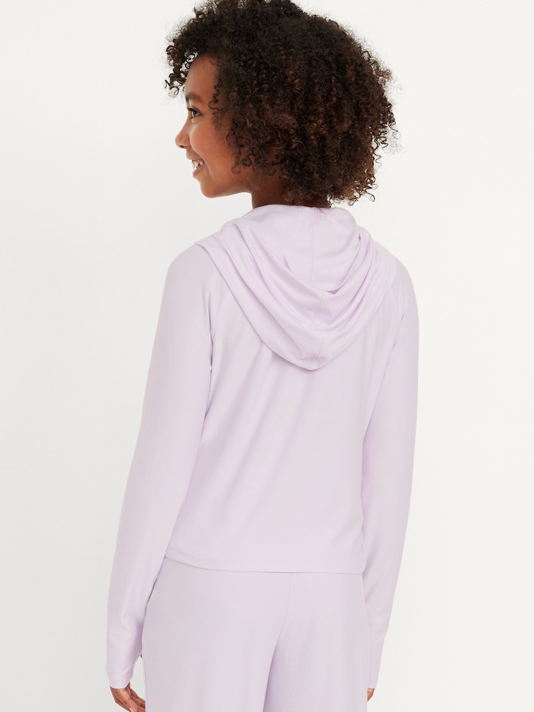 CloudMotion Side-Ruched Hoodie for Girls