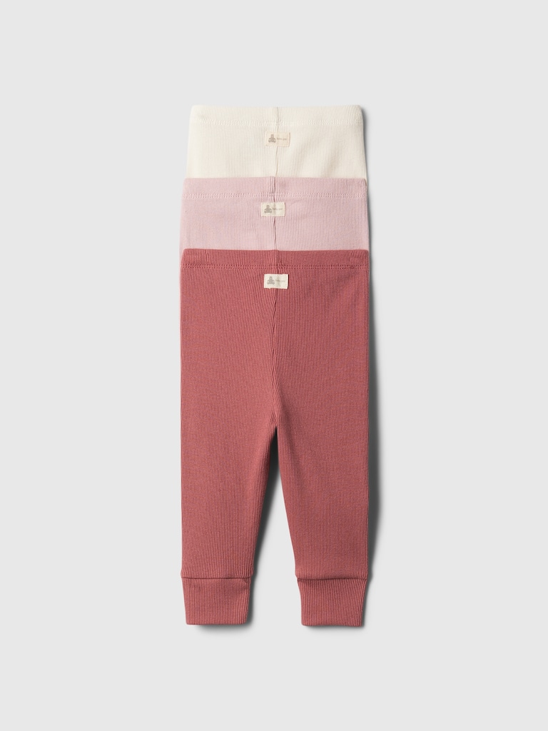 Baby Ribbed Pull-On Pants (3-Pack)