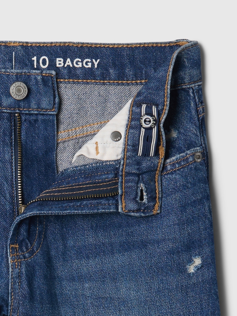 Kids Mid Rise Baggy Jeans