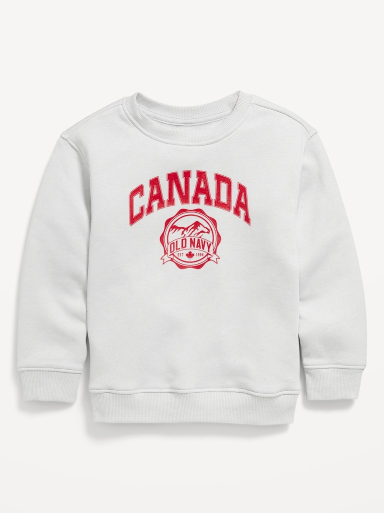 Oversized Canada Logo-Graphic Sweatshirt for Toddler Boys