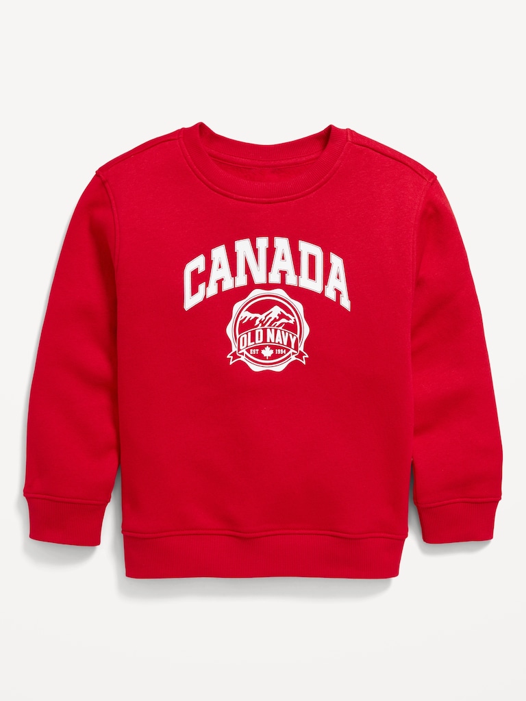 Oversized Canada Logo-Graphic Sweatshirt for Toddler Boys