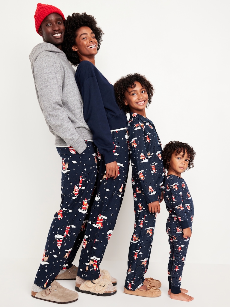 Gender-Neutral Printed Button-Front Pajama Set for Kids
