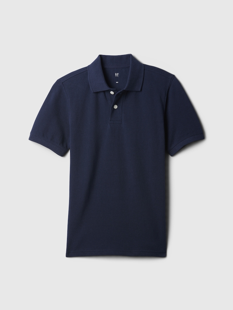 Kids Uniform Pique Polo Shirt