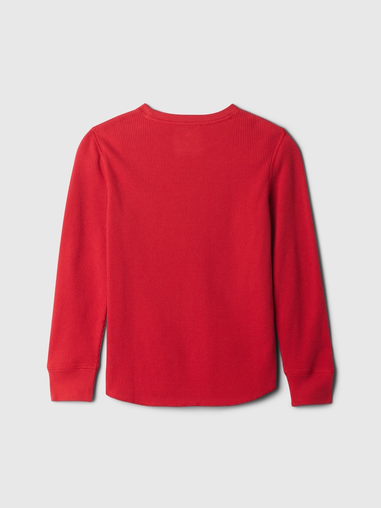 Kids Waffle-Knit Crewneck T-Shirt