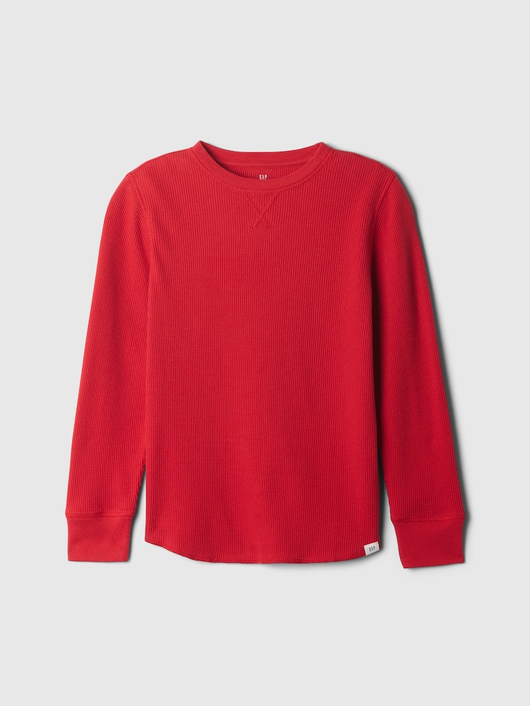Kids Waffle-Knit Crewneck T-Shirt