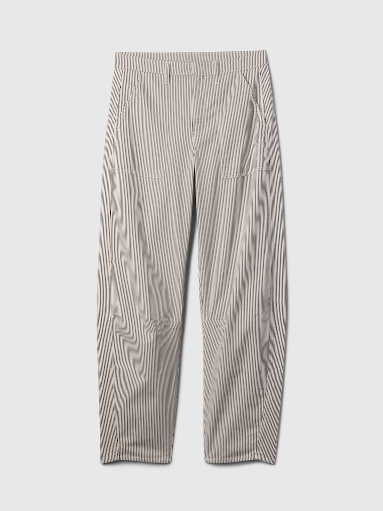 High Rise Barrel Khakis