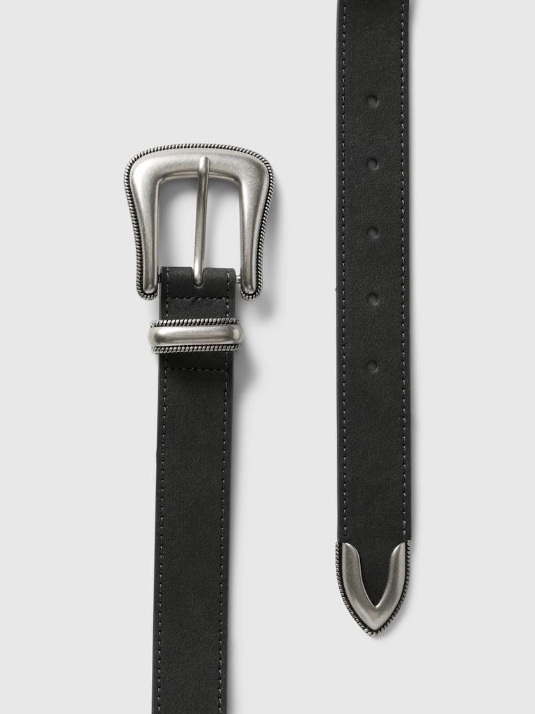 Vegan-Leather Western Belt