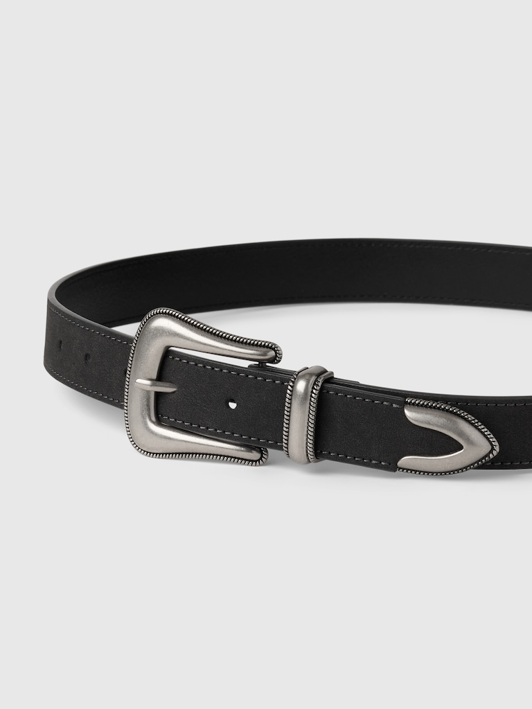 Vegan-Leather Western Belt