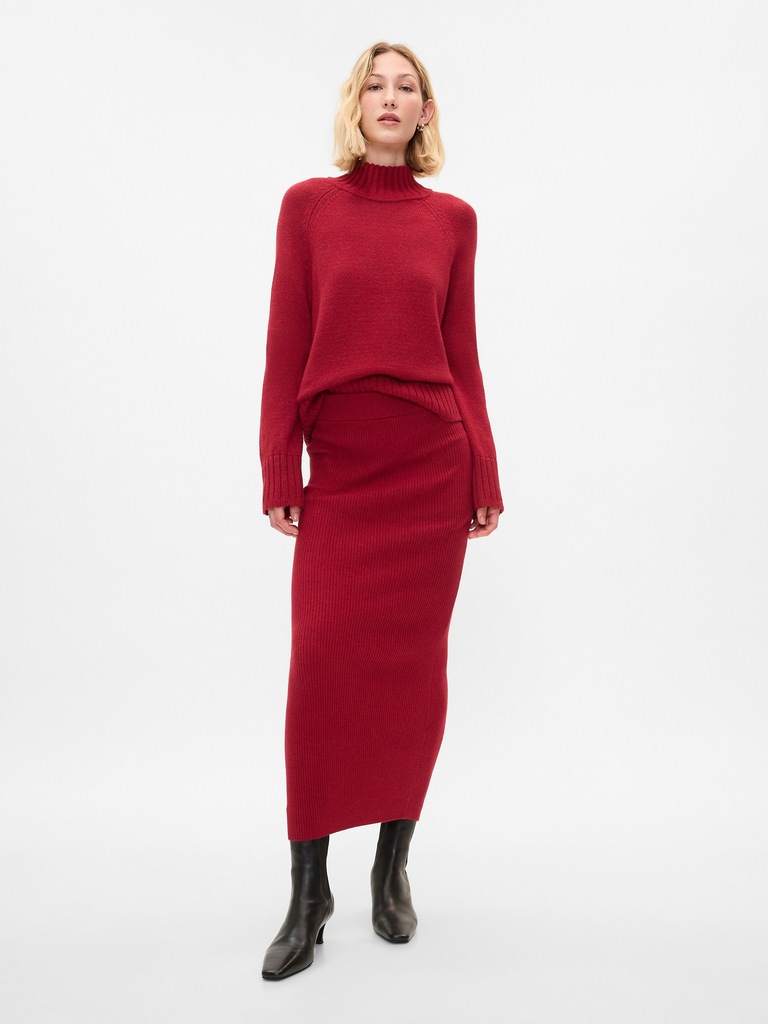 CashSoft Rib Sweater Maxi Skirt