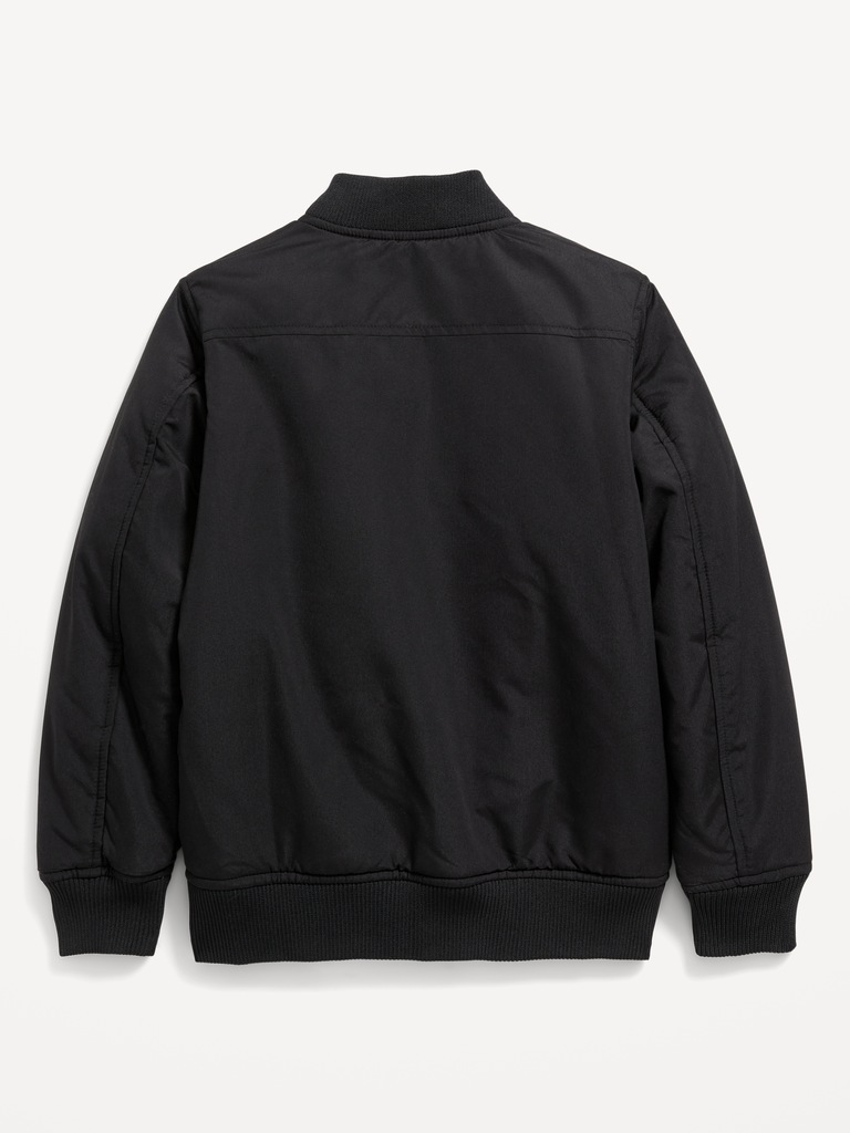 Zip-Front Bomber Jacket for Boys