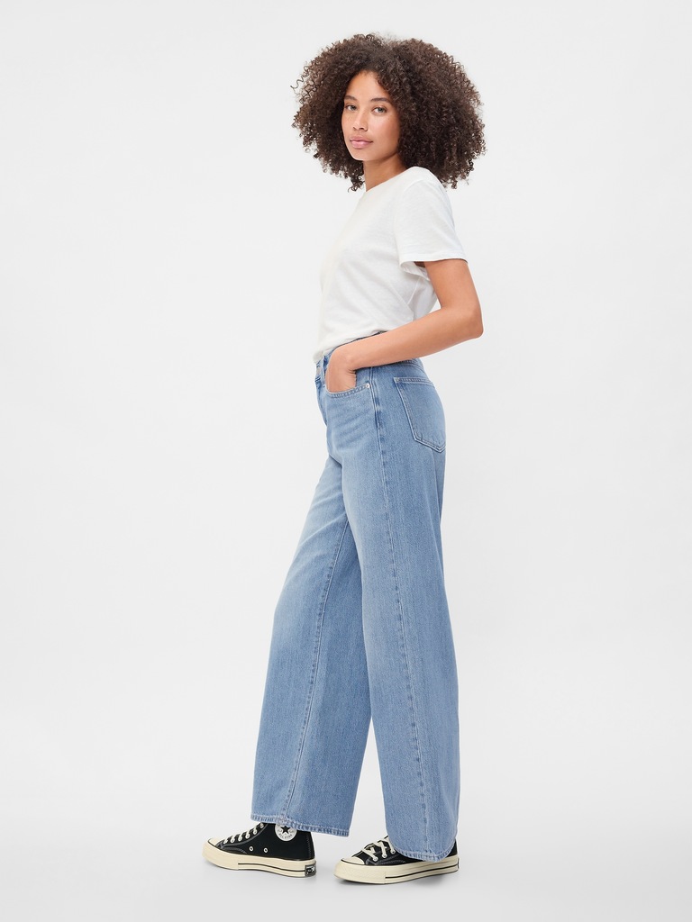 High Rise SuperSoft Wide-Leg Jeans