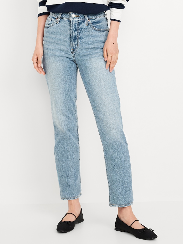 High-Waisted OG Straight Ankle Jeans