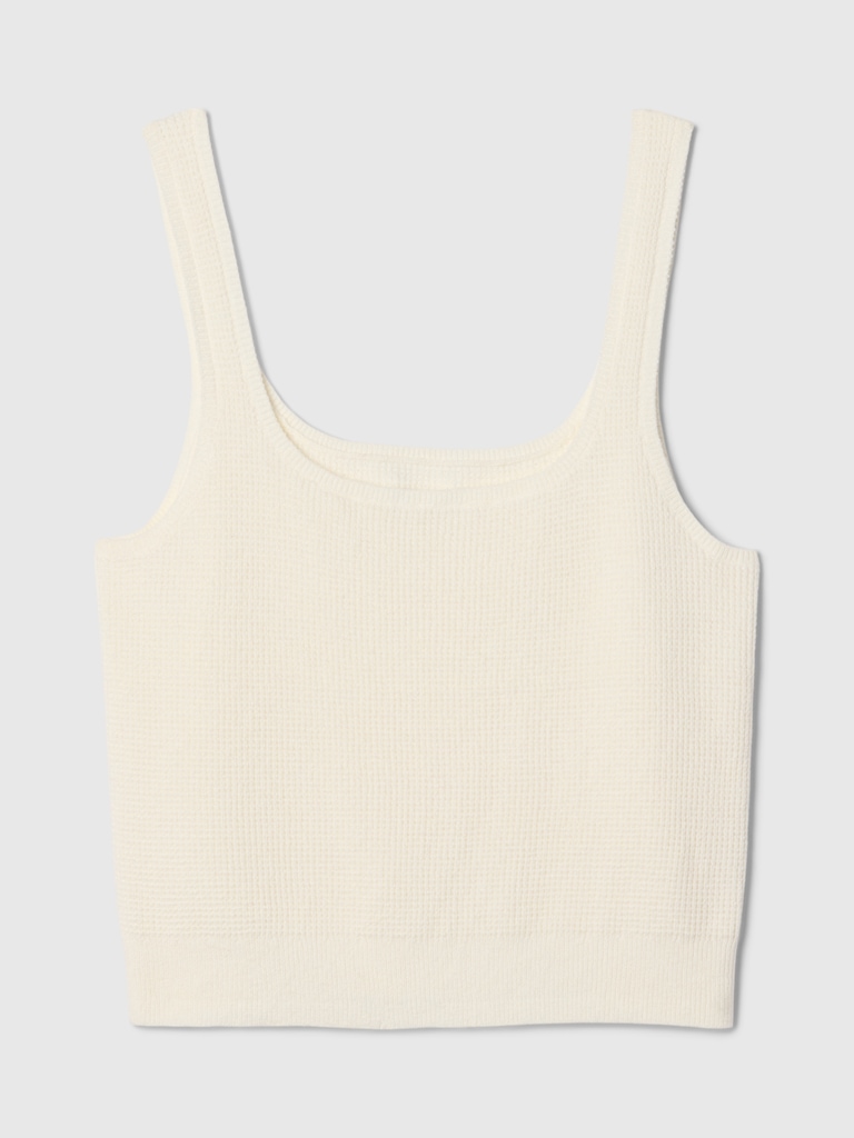 CashSoft Waffle Crop PJ Tank Top