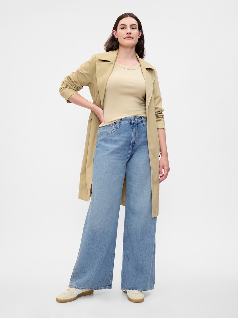 High Rise SuperSoft Wide-Leg Jeans