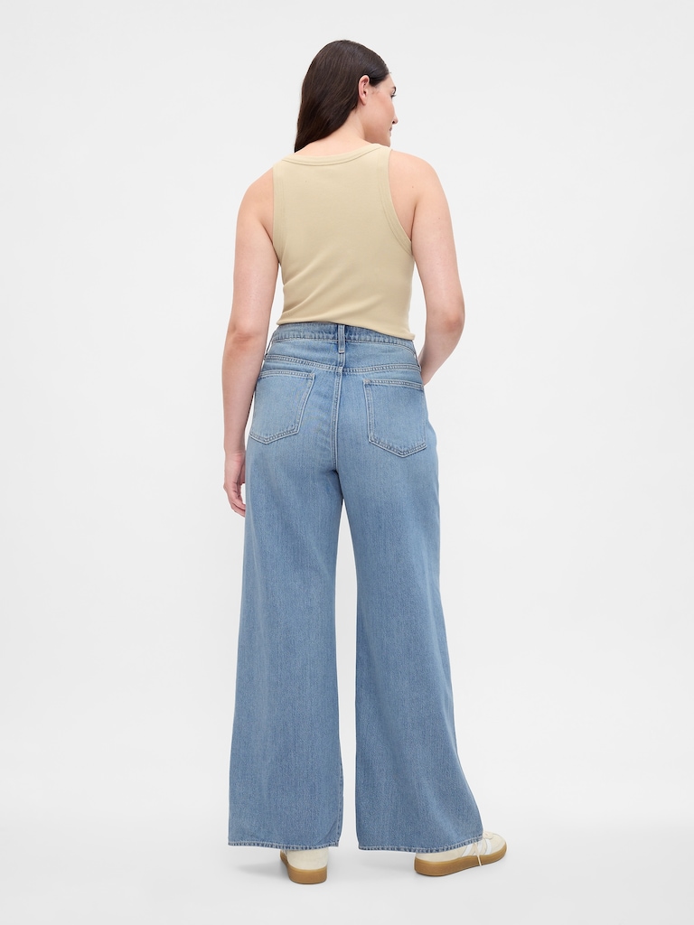 High Rise SuperSoft Wide-Leg Jeans