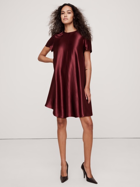 chinese dress ladies Pleats and Flare Stretchy Linen Mini Dress