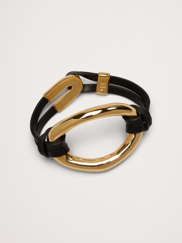 Leather Oval Bracelet