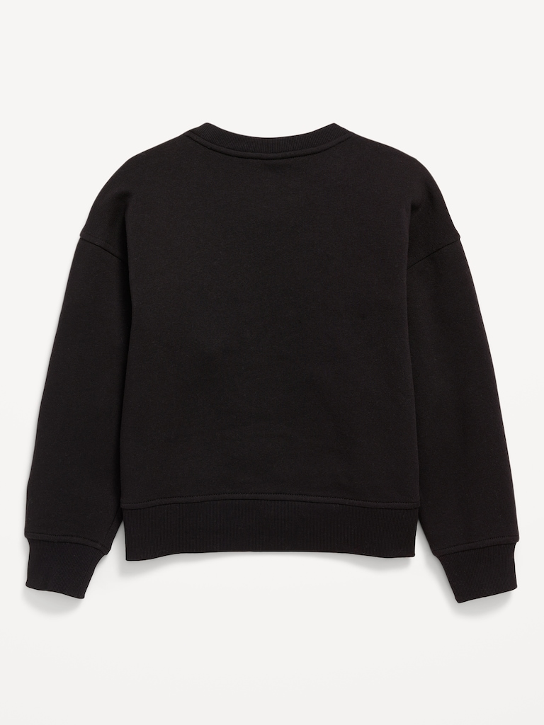 Vintage Oversized Canada Logo-Graphic Sweatshirt for Girls