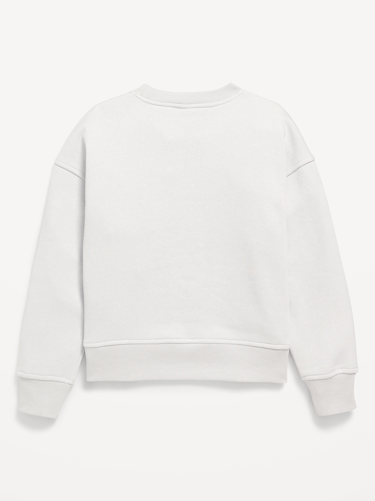 Vintage Oversized Canada Logo-Graphic Sweatshirt for Girls