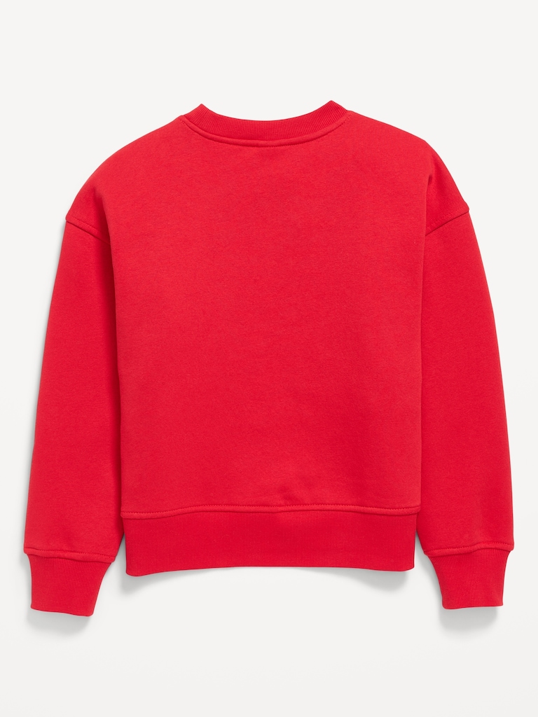 Vintage Oversized Canada Logo-Graphic Sweatshirt for Girls