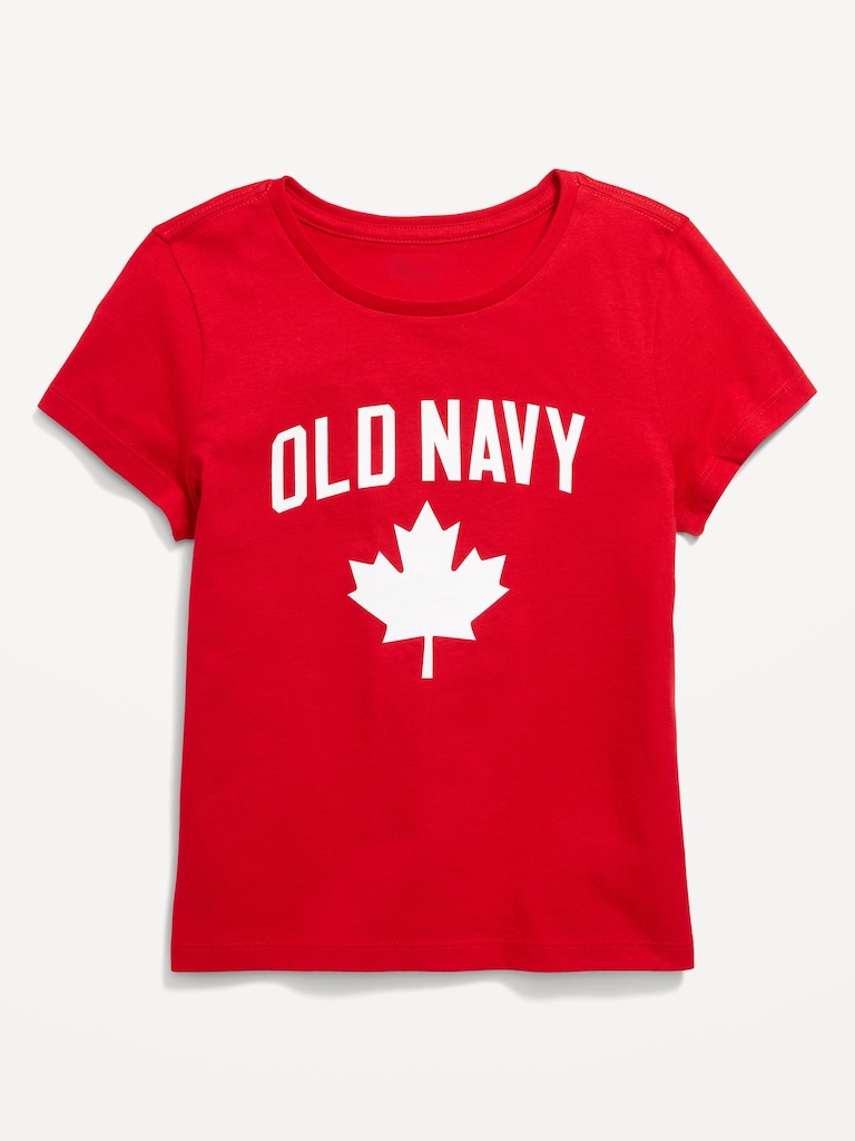 Short-Sleeve Canada Logo-Graphic T-Shirt for Girls