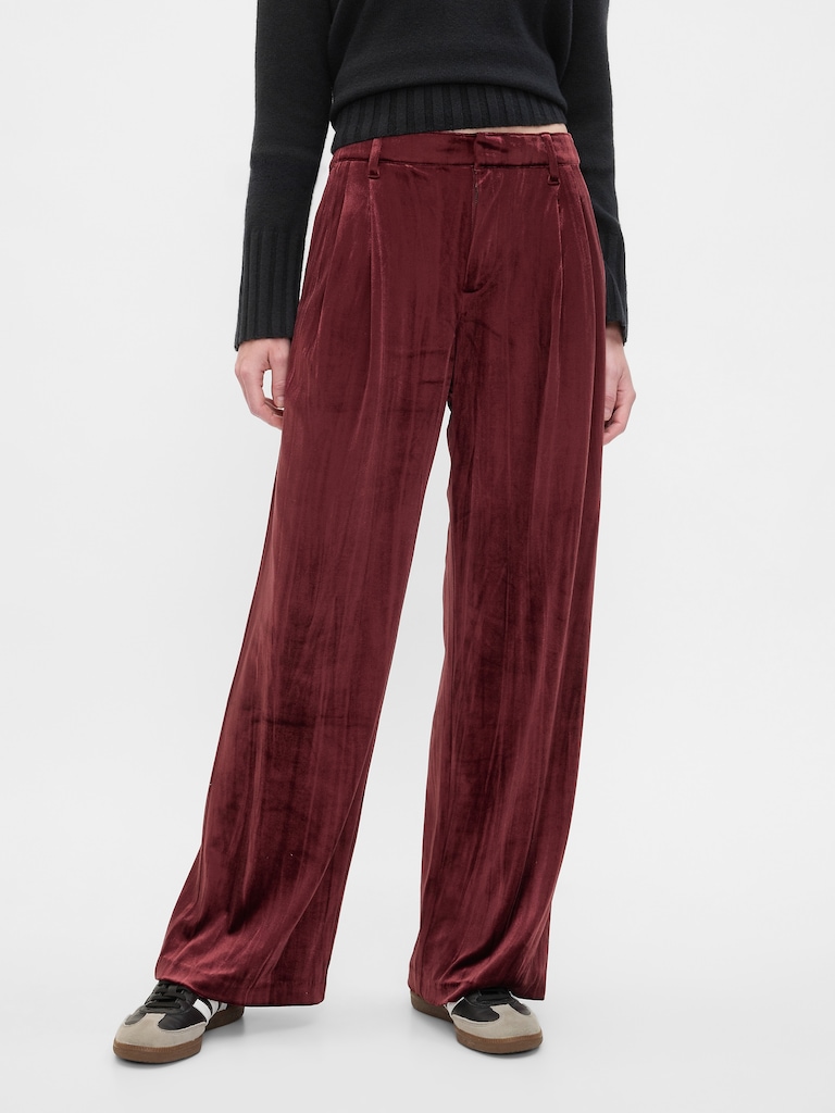 Recycled Easy Crinkle Velvet Trousers