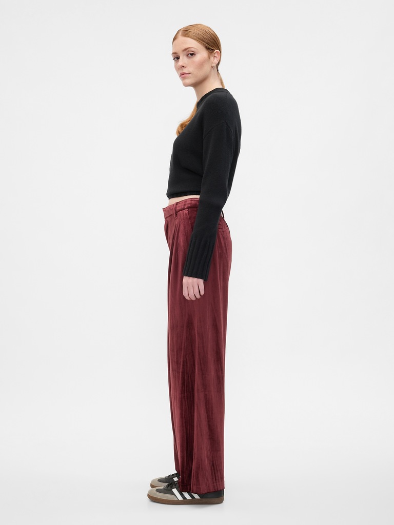 Recycled Easy Crinkle Velvet Trousers