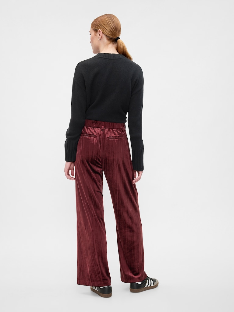 Recycled Easy Crinkle Velvet Trousers