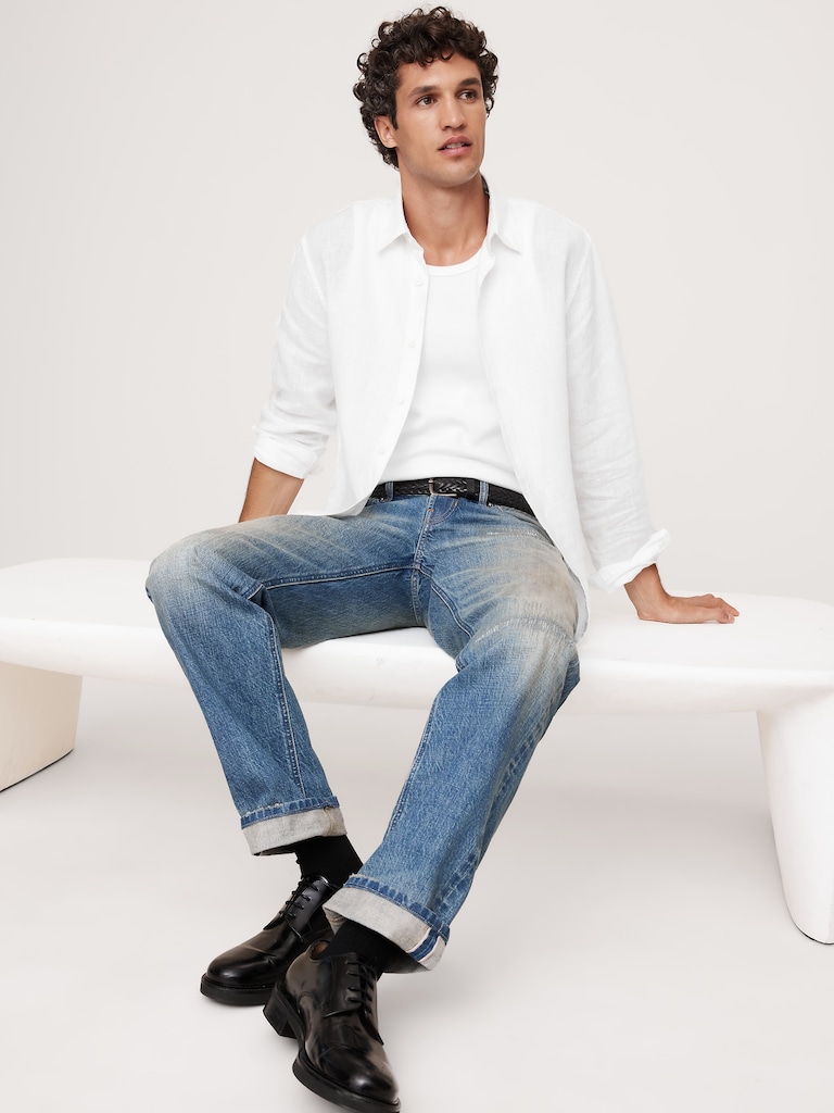 Slim-Fit Linen Shirt