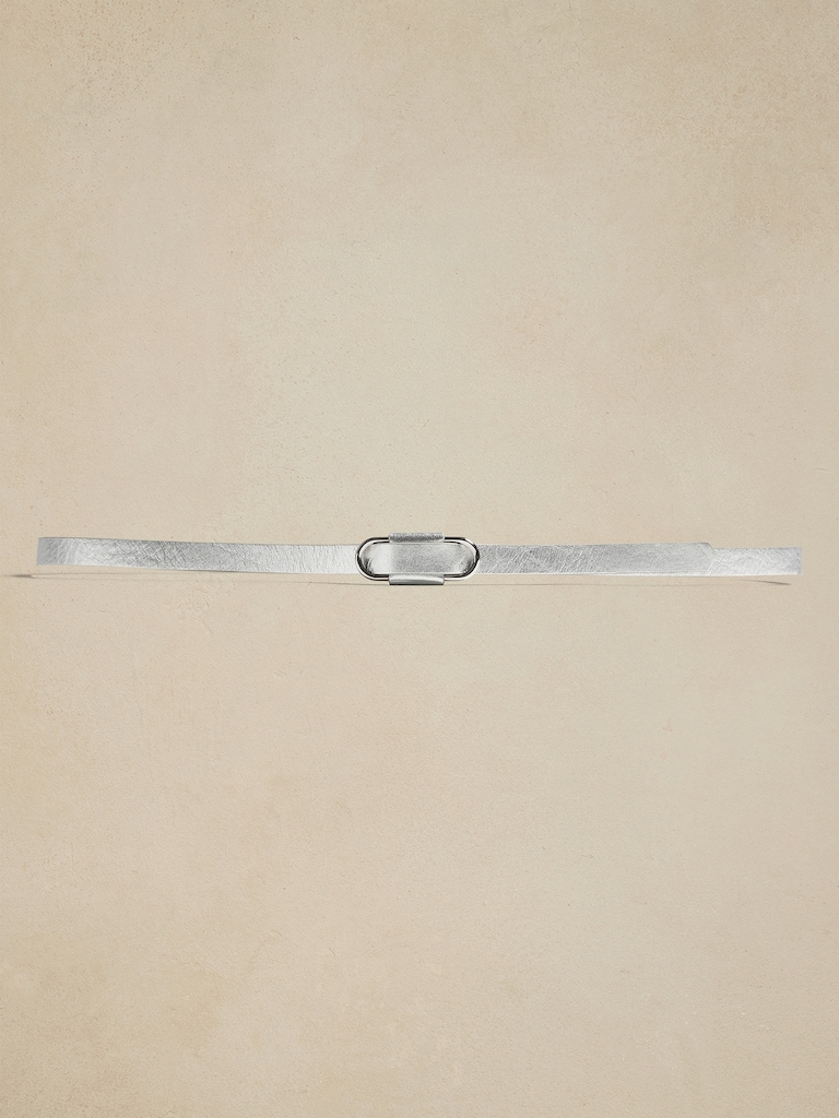 Leather Slider Buckle Belt