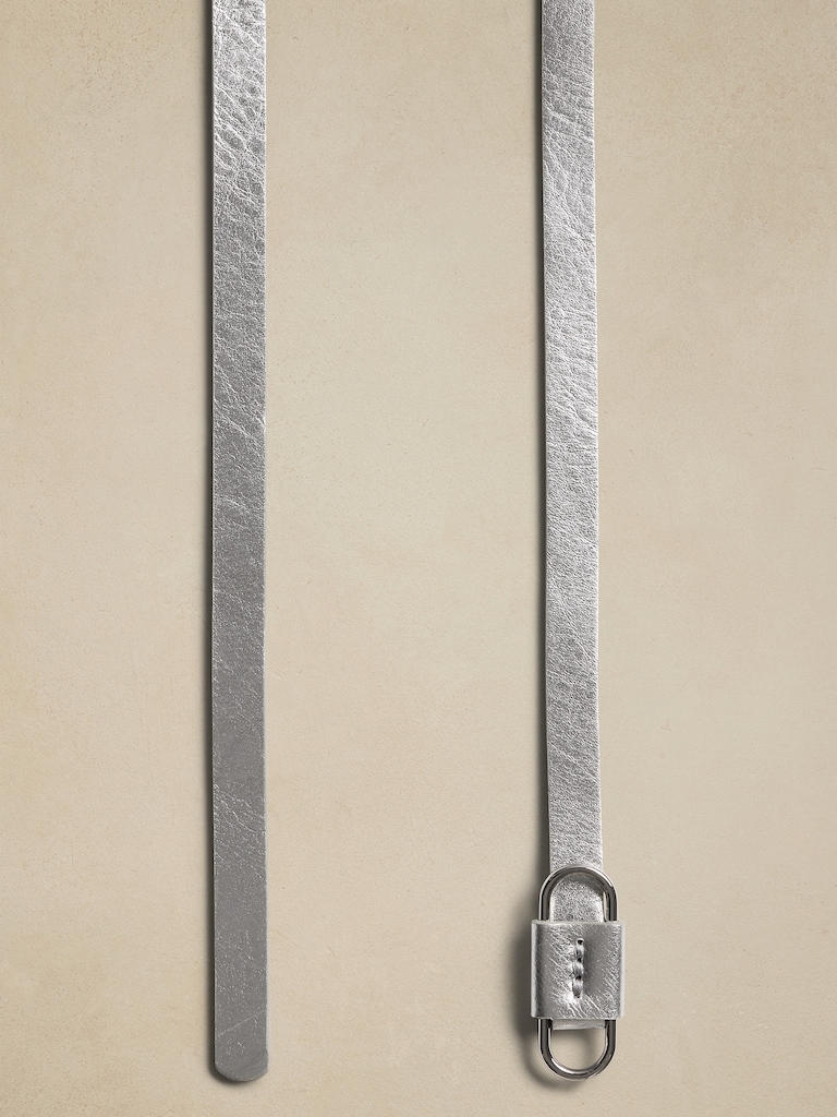 Leather Slider Buckle Belt
