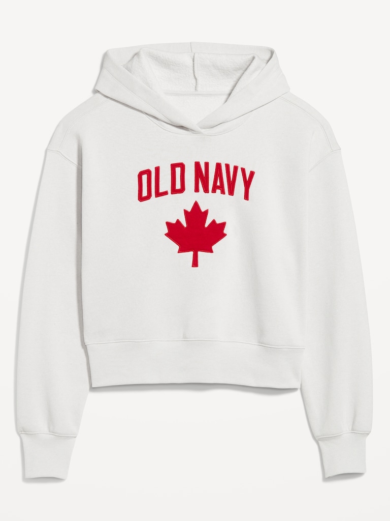 Oversized Canada Logo-Graphic Hoodie