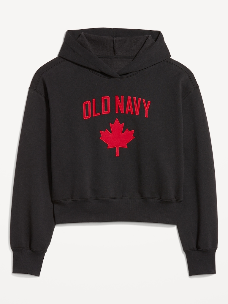 Oversized Canada Logo-Graphic Hoodie