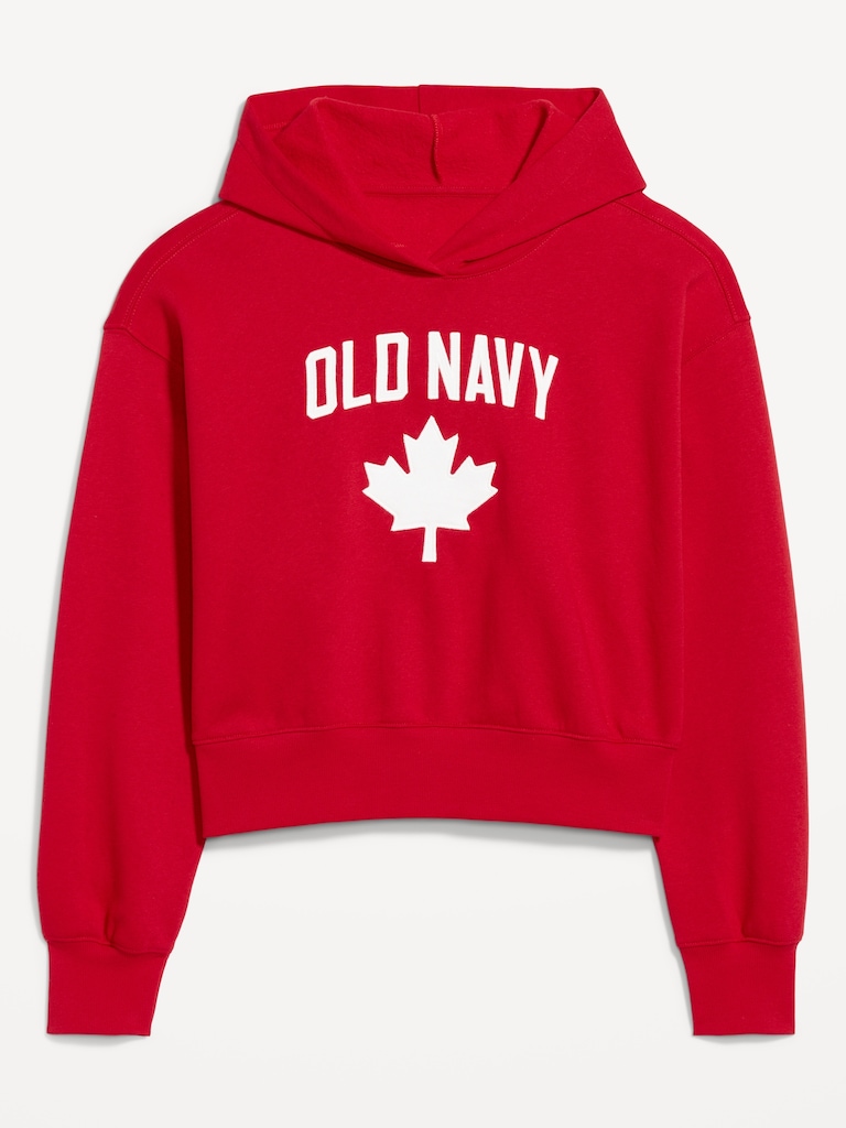 Oversized Canada Logo-Graphic Hoodie