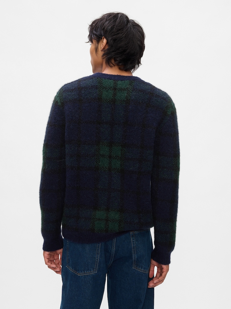 Plaid V-Neck Sweater