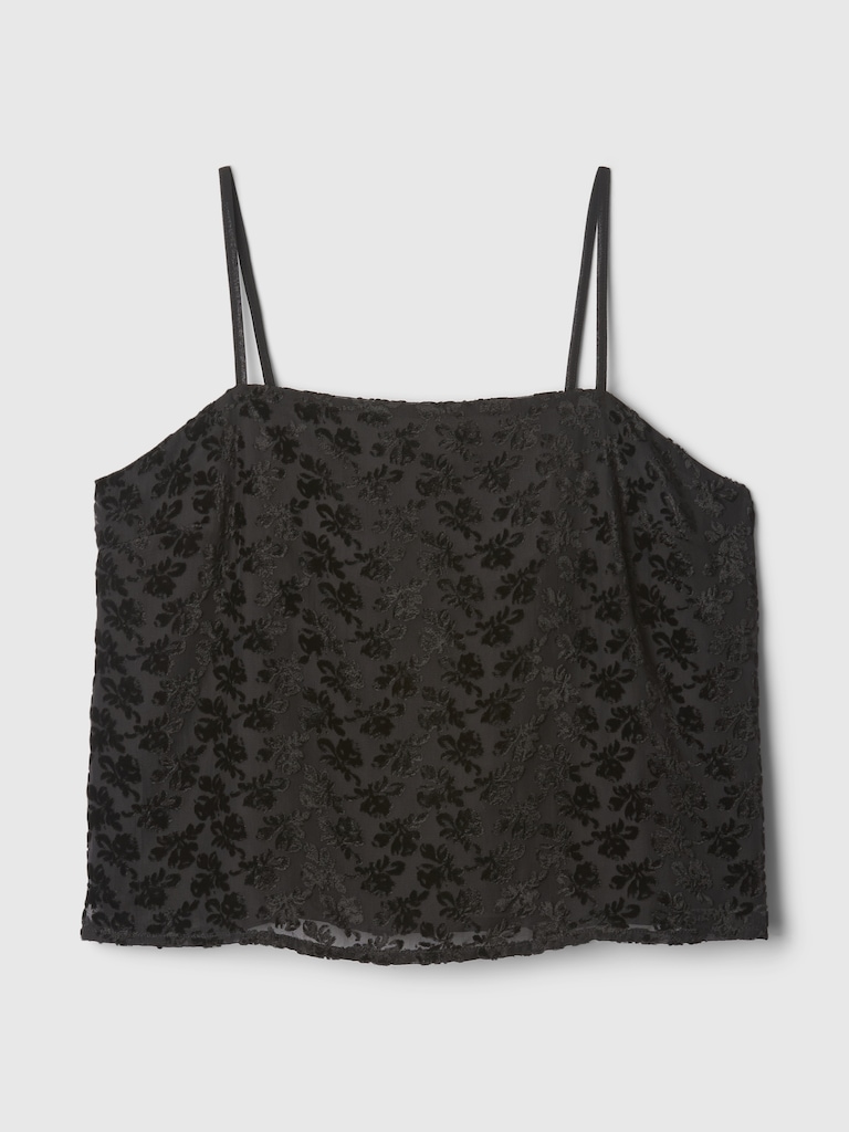 Burnout Velvet Crop Cami
