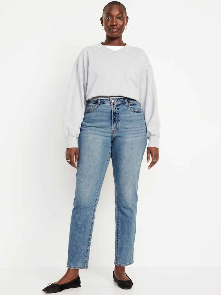 Curvy High-Waisted OG Straight Ankle Jeans