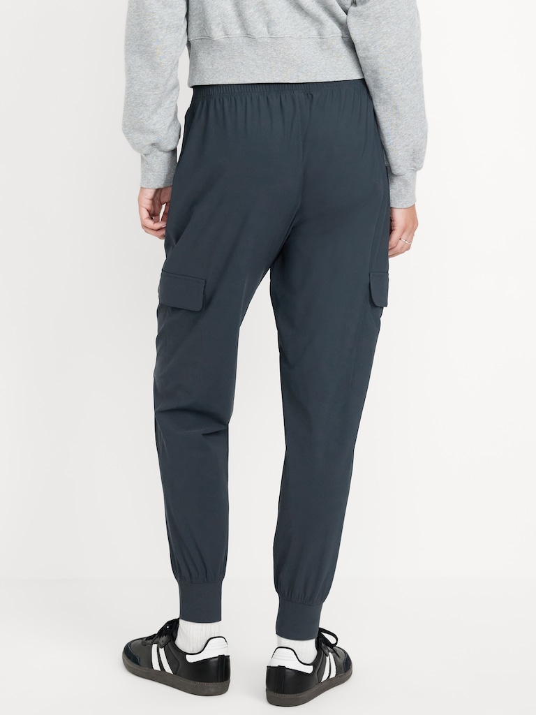 High-Waisted SleekTech Cargo Joggers