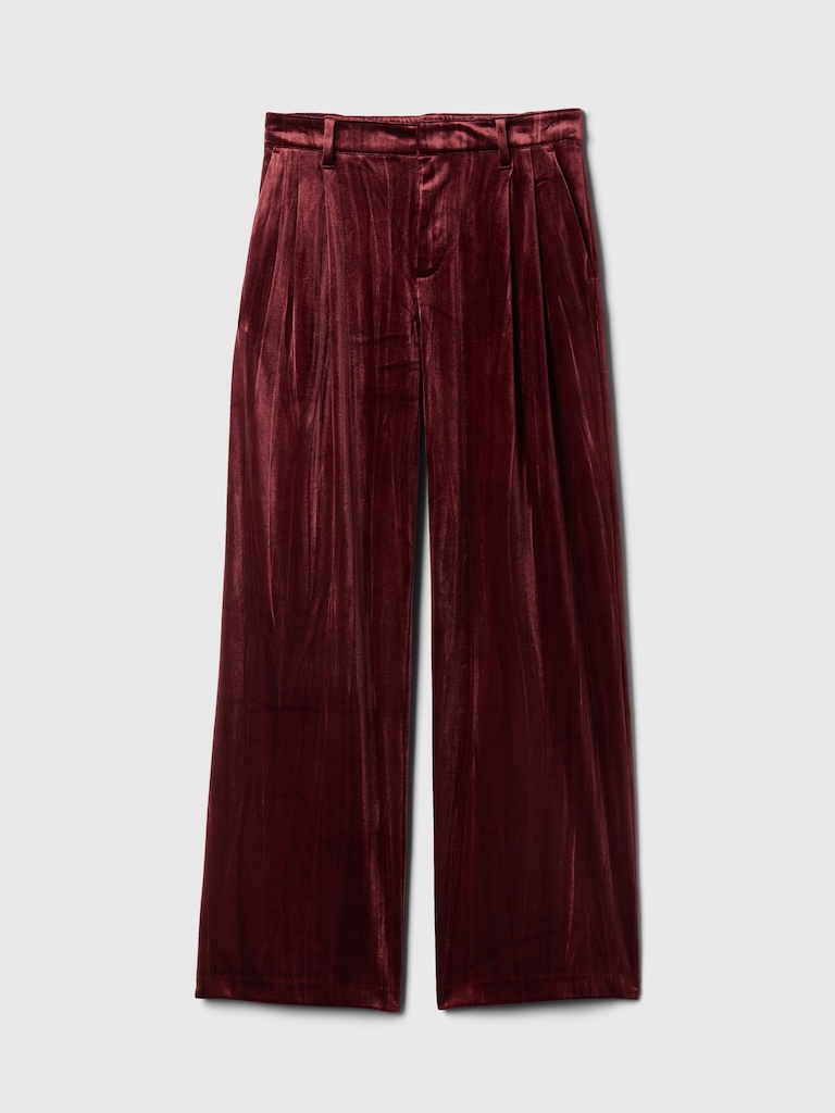 Recycled Easy Crinkle Velvet Trousers