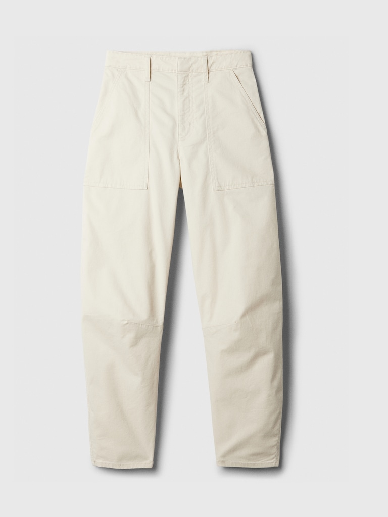 High Rise Barrel Khakis