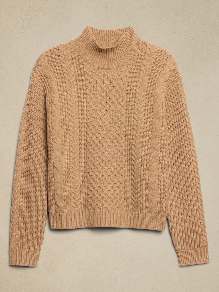 Cable Turtleneck Sweater