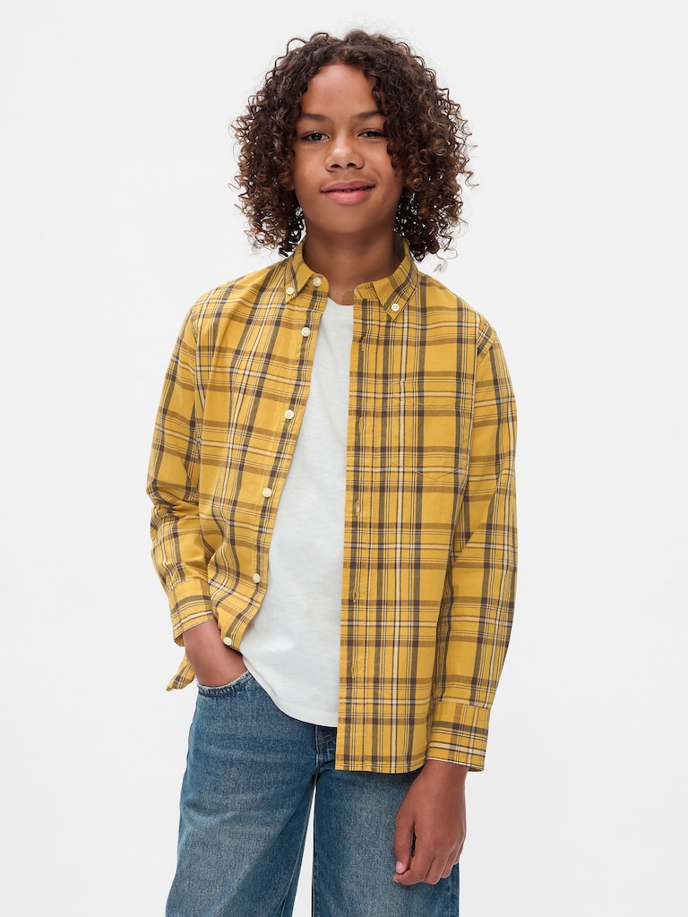 Kids Organic Cotton Poplin Shirt